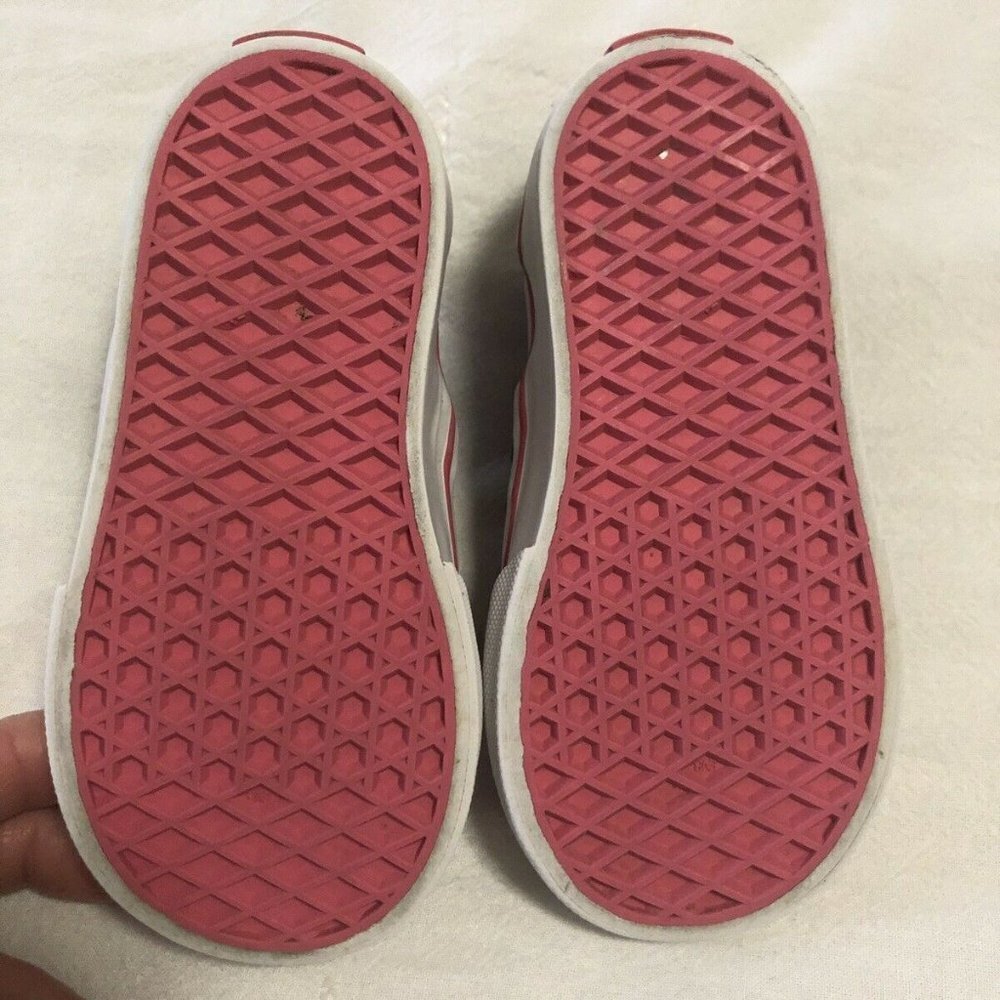 Vans | Toddler SZ 5 | Girls Hearts Black Pink Casual Slip On Sneakers Loafers - Picture 5 of 7